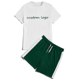 Ensemble de survêtement 100% Polyester pour homme, survêtement de sport à manches courtes, personnalisé, été, vêtements de plage - Product Image 1