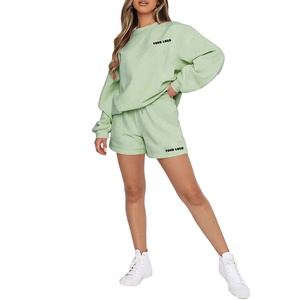 Chándales de moda de playa teñidos con logotipo personalizado conjunto corto de mujer de Venta caliente - Product Image 5