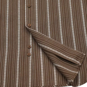 Chemise hawaïenne pour homme, chemise rayée d'été, boutonnée, manches courtes, vintage, plage, avec poches - Product Image 5
