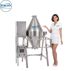 Mezcladora de Doble Cono de Acero Inoxidable de Alta Resistencia Micron India 440V para Mezclar Bebidas Carbonatadas Industriales y Polvos - Product Image 3