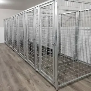 Jaula para Perros de Acero Inoxidable, Rectangular, con Marco Galvanizado Industrial, Resistente a la Oxidación, Valla para Mascotas, Rejilla, Puertas - Product Image 6