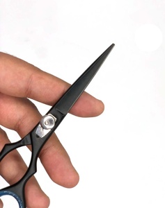 Ciseaux de barbier professionnels en acier inoxydable Tegra pour droitiers, lame tranchante, poignée en caoutchouc, 28 dents, haute qualité, vente en gros - Product Image 6