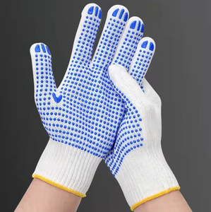 Safety Work Gloves with Anti Slip Grip for Construction Warehouse Factory Industrial <b>PVC</b> Dotted Gloves Cotton Protective Gloves - Product Image 6