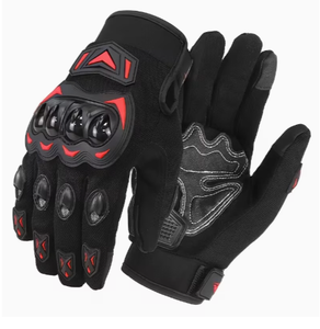 Gants de moto respirants pour hommes, compatibles avec les écrans tactiles et à doigts entiers, pour la course et le vélo - Product Image 1
