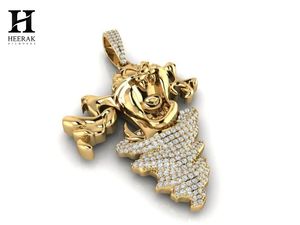 Colgante de Lujo con Personaje Tornado Taz, Totalmente Cubierto de Diamantes, Collar con Colgante Personalizado con Temática de Película, para Joyería Brillante al por Mayor - Product Image 1