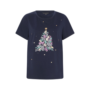 T-shirts amples à manches courtes pour femmes, imprimés et appliqués, en tissu jersey respirant coton-polyester, style streetwear premium - Product Image 5