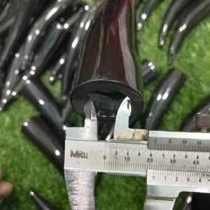 Puntas de cuerno de búfalo negro premium con acabado de alto brillo, material de cuerno natural a precio económico. - Product Image 2
