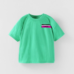 เสื้อยืดเด็กผู้ชายผ้าฝ้าย OEM แขนสั้น คอวี รุ่น 2026 เนื้อผ้านุ่ม ระบายอากาศดี ราคาขายส่ง - Product Image 1
