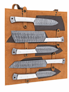 Custom Handmade Hand Forged Damascus Steel Chef <b>Knife</b> Set 5-Piece <b>Bone</b> <b>Handle</b> Traditional Style Right Hand Dishwasher Safe - Product Image 4