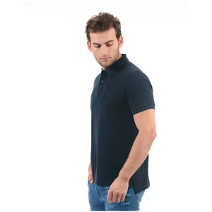 Polo en coton et fibre de bambou de haute qualité, uni, décontracté, personnalisable avec logo, nouvelle arrivée, pour hommes. - Product Image 4