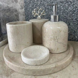 Juego de Baño de Mármol Rústico Ideal para Interiores con Estilo Natural, que Aporta Textura Natural y un Diseño de Baño Refinado - Product Image 1