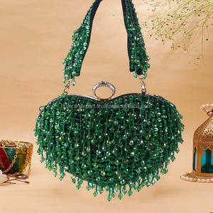 Women Handmade Embroidery Pearl Classic <b>Clutch</b> Bag Ethnic <b>Wedding</b> Party Evening Handbag Velvet High Quality Waterproof - Product Image 1