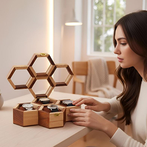 Wooden <b>Watch</b> <b>Case</b> for Business Gift Packaging Wooden <b>Watch</b> Box with Soft <b>Watch</b> Holders OEM Wooden <b>Watch</b> Storage Organizer - Product Image 3