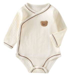 Direct Factory Organic Cotton Diaper Friendly Onesie Soft Breathable Eco-Friendly Unisex Easy <b>Change</b> Infant Wear OEM Wholesale - Product Image 5