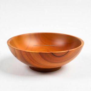 Premium Quality Handcrafted Eco-Friendly Acacia <b>Wood</b> <b>Bowl</b> Rustic Smooth Finish Polished Technique Serving Dining Home Decor - Product Image 3