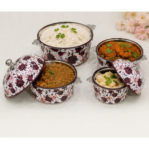 Juego de Ollas Térmicas de Acero Inoxidable con Aislamiento, Diseño Floral de Lujo, Cazuela Térmica para Mantener Alimentos Calientes, Plato para Servir, Ideal para Catering - Product Image 2