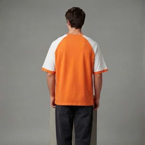 Nueva Llegada 2026 Camisetas Raglán con Estampado Puff para Hombre, Ropa Casual, Cuello Redondo, Talla Grande, Manga Corta, 100% Algodón - Product Image 2