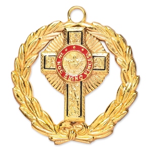Masonic Grand Senior Warden Knights Templar Gold <b>Collar</b> Jewel Ceremonial Regalia - Product Image 6