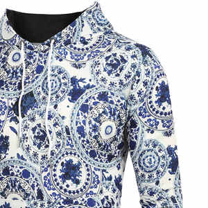เสื้อฮู้ดผู้ชายขายส่ง ผ้าฟลีซปักโลโก้ตามสั่ง สีพื้น เป็นมิตรกับสิ่งแวดล้อม เหมาะสำหรับใส่ลำลองในฤดูใบไม้ร่วงและฤดูหนาว มีกระเป๋า ผลิตจากผ้าฝ้าย - Product Image 5