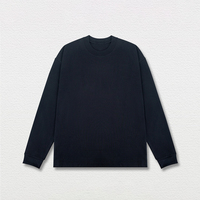 T-shirt à manches longues en coton confortable 330G avec logo personnalisé, vente en gros d'usine, impression tendance pour hommes