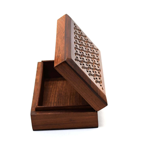 Handmade India ACACIA <b>Wood</b> <b>Watch</b> and Chess Storage <b>Box</b> Polished with Love Style - Product Image 6