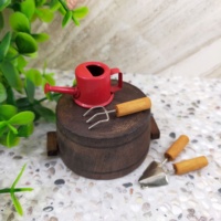 Maison de poupée miniature 1:12 unisexe spot de travail extérieur avec jouets en bois et meubles PC