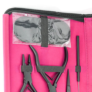 Kit d'outils pour extensions de cheveux, ensemble d'outils de coiffure pour les professionnels de salon, application de cheveux, travail de coiffure - Product Image 5
