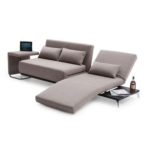 Lit de repos moderne de luxe en teck massif, convertible en canapé sectionnel multi-positions sans accoudoirs, lit de jour intelligent pliable, gain de place - Product Image 1