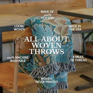 Coperta in Tessuto con Design Tradizionale Americano Celestiale, Realizzata in Cotone USA 50x60 Pollici - Product Image 5