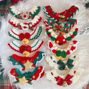 Collares Navideños para Mascotas, Decoraciones Navideñas para Perros y Gatos, Collares de Encaje Tejido, Bufanda de Lana, Regalo de Año Nuevo, Accesorios para Perros y Gatos - Product Image 1