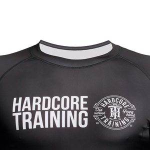 Haut de compression à manches longues pour homme, séchage rapide, pour entraînement hardcore et combat MMA, noir - Product Image 2