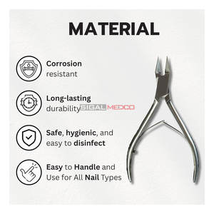 Coupe-ongles pour doigts et orteils en acier inoxydable de qualité chirurgicale, coupe de précision, lames à double action, ouverture large, compact, pour bébé - Product Image 2