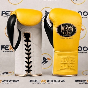 Gants en cuir de vachette véritable de qualité supérieure, à lacets, pour la gym, le fitness, la boxe et l'entraînement martial - Product Image 3