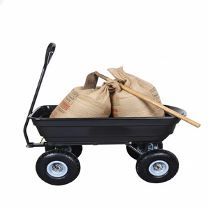 Professional Heavy Duty Poly <b>Garden</b> Dump Cart Utility <b>Wagon</b> for Soil Mulch Firewood Transport GARPYC000 - Product Image 2