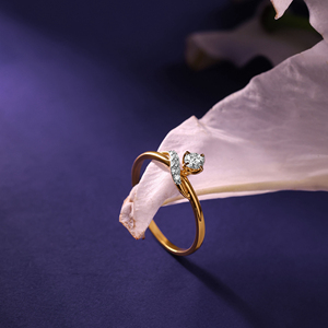 แหวนทองคำขาว 14K สำหรับผู้หญิง ประดับเพชรทรงกลม 0.30 กะรัต แหวนทองคำขาว 14K แบบแยกส่วน ประดับเพชรทรงกลม 1.00 กะรัต - Product Image 1