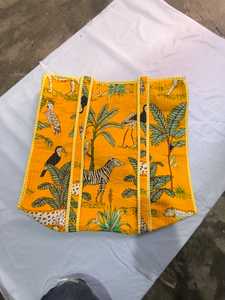 Reusable Shopping Bag Eco Friendly Cotton <b>Tote</b> Bag Handmade Quilted <b>Tote</b> For Women Grocery And Everyday Use - Product Image 2