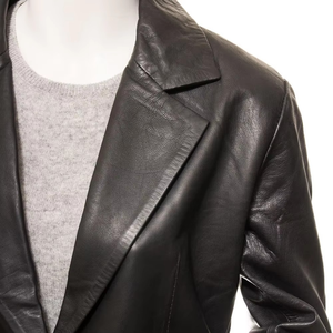 Custom Logo Design Ladies Biker Genuine Sheepskin Leather Jacket Waterproof Filled Breathable All Seasons Cotton Lined - Product Image 5