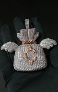 Colgante con Letra Personalizada de Moissanita VVS, Estilo Hip Hop, Plata 925 con Incrustaciones, Cadena de Diamantes con Corte Brillante 3D, Joyería Fina para Hombre, IGI - Product Image 5