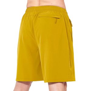 Shorts de sport jaunes vifs pour hommes, légers, à séchage rapide, respirants, avec taille élastique et poche zippée, pour la course, la gym et l'entraînement estival - Product Image 2