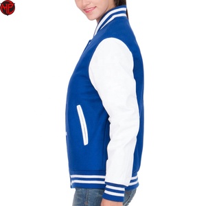 Veste universitaire pour femme, col montant, style Letterman, boutonnée, manches longues, pour tenue décontractée ou campus - Product Image 2