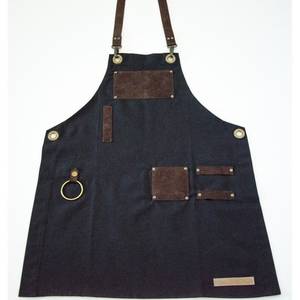 Customized Canvas Barista <b>Apron</b> Unisex Coffee Shop Uniform Adjustable Leather Strap Vest Wholesale Commercial <b>Kitchen</b> - Product Image 1