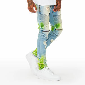 Pantalones Vaqueros de Mezclilla para Hombre, Estilo Único, Corte Ajustado, Cómodos, Elegantes, Elásticos y Personalizables - Product Image 4