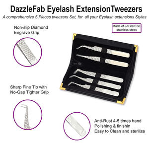 Pince à épiler en gros pour extensions de cils, kit de pinces à épiler à pointe droite de 5,0 pouces pour soins de beauté - Product Image 6