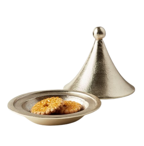 Cuenco de Plata para Dátiles con Diseño de Luna Creciente y Caligrafía, Cuenco Decorativo de Acero Inoxidable para Frutas, Nueces y Aperitivos - Product Image 4