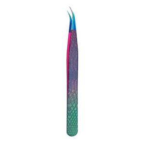 Pince à épiler chirurgicale Morje en acier inoxydable de précision avec pointe lisse et revêtement arc-en-ciel, longueur 10 mm pour une application précise - Product Image 1