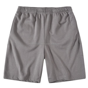 <b>Knee</b> Length Cotton Terry Shorts Men's Gym Sweat Shorts Casual Joggers <b>Elastic</b> Waist Trousers Hip Hop Shorts Men - Product Image 4