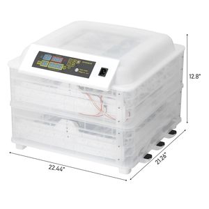Incubatrice per 112 Uova 2-in-1 con Controllo Digitale Automatico, Nuova per Allevamenti di Polli, Anatre e Uccelli, con Rotazione Automatica, Alimentazione Elettrica - Product Image 3