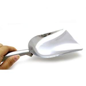 Pelle à farine, céréales et bonbons professionnelle en acier inoxydable, carrée et plate, robuste, écologique, compatible lave-vaisselle - Product Image 3