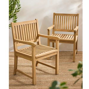 Sillón de Madera de Teca Estilo Escandinavo, Elegante Silla de Comedor de Madera, Muebles Hechos a Mano en Jepara, Indonesia, para Cafetería - Product Image 1