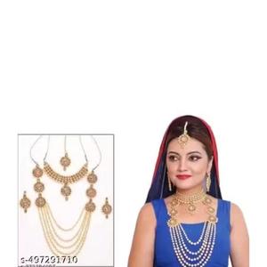 Nuevo Conjunto de Joyería de Latón Chapado en Oro con Perlas, Estilo Indio Cristiano, Regalo Especial para Bodas y Fiestas para Mujeres - Product Image 2